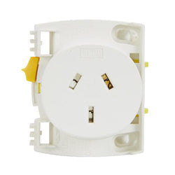 Legrand HPM QUICK CONNECT PLUG BASE 3 FLAT PIN 10A 1-2.5MM2 CABLES WHITE