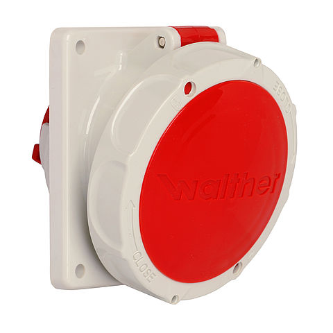 Walther-Werke CeeTyp IP67 Angled Panel Mounted Socket Outlet - 16