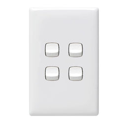 Legrand HPM LN 4 GANG VERT SWITCH WE