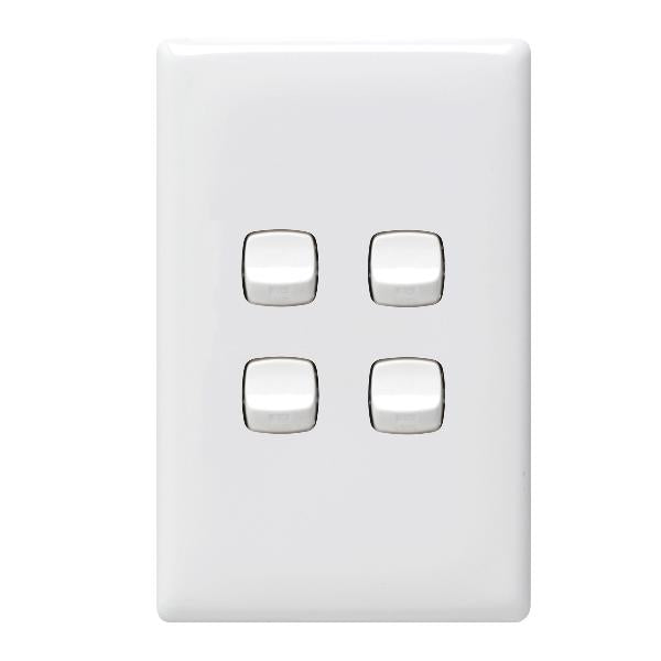 Legrand HPM LN 4 GANG VERT SWITCH WE