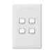 Legrand HPM LN 4 GANG VERT SWITCH WE