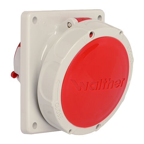 Walther-Werke CeeTyp IP67 Angled Panel Mounted Socket Outlet - 32