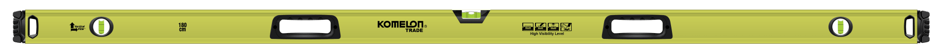 Komelon Hi-Viz Trade 3 Vial Level 1800mm