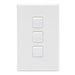 Pdl Triple gang sw 16A/20A White