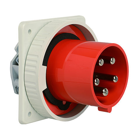 Walther-Werke CeeTyp IP67 Straight Panel Mounted Appliance Inlet -