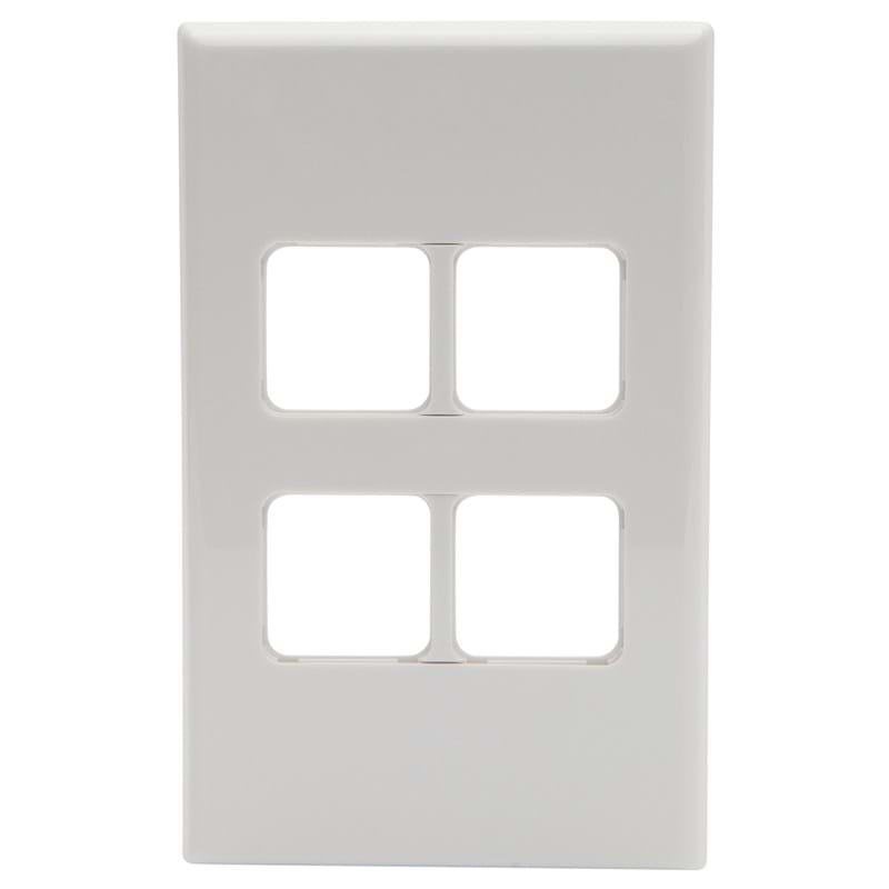 Pdl Plate std 4 gang White PDL684VHWH — Scott Electrical