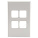 Pdl Plate std 4 gang White PDL684VHWH