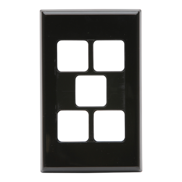 Pdl Plate std 5 gang Black
