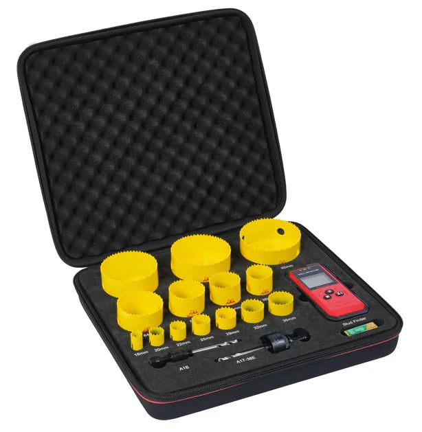 Starrett Fast Cut Hole Saw Set with Stud Finder