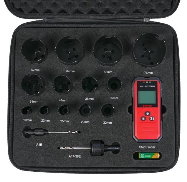 Starrett Multi Purpose MPH Carbide Tipped Hole Saw Set with Stud Finder