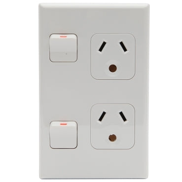 Pdl Double outlet 10A rnd earth Wh PDL692RWH