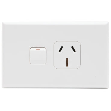 Pdl Single outlet 15A H White
