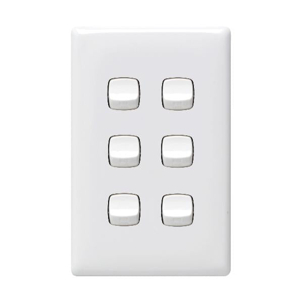 Legrand HPM LN 6 GANG VERT SWITCH WE