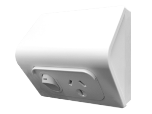 Vynco Metro Outdoor  S/G EXT MET P/P HOR 1G 10A SHAL WHT