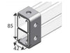 Unistrut 2086881 Tee 90 deg Flat 50mm Ali