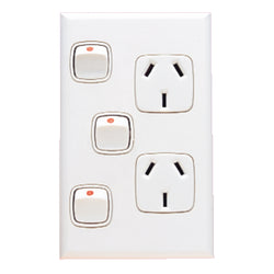 Legrand HPM Double outlet 10A & sw V White