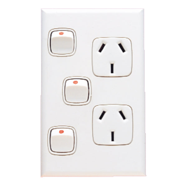 Legrand HPM Double outlet 10A & sw V White
