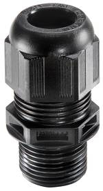 Wiska Polyamide Gland with Locknut, Black - IP68 Sprint Type