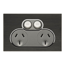 Saturn SOCKET SWT TWIN 10A250V SATURN 4025-HB