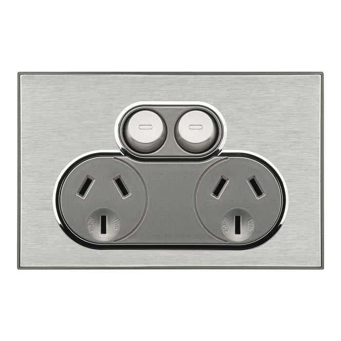 Saturn SOCKET SWT TWIN 10A250V SATURN 4025-HS