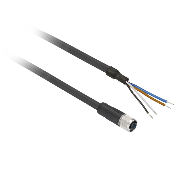 Schneider FEMALE, M12, 5PIN, STRAIGHT PREWIRED CON