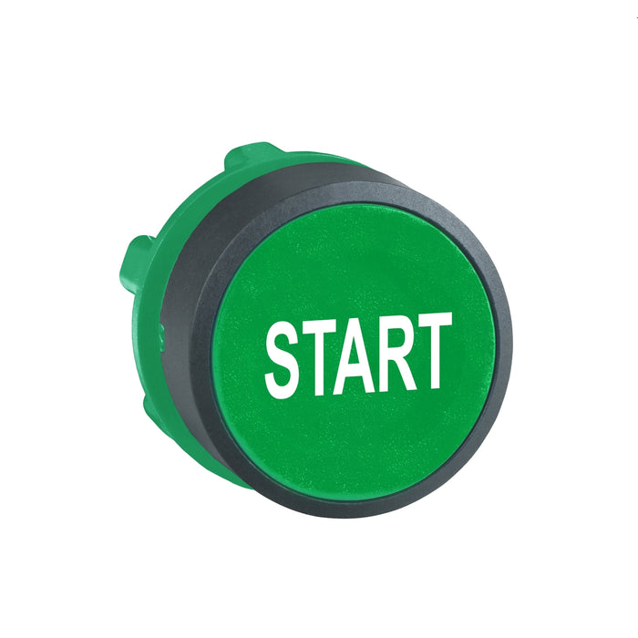 Schneider Telemecanique Pushbutton Head 22mm Flush Spring Green Marked START
