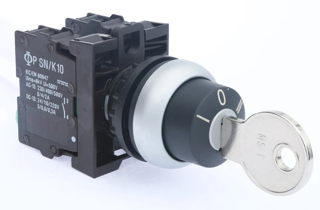 K&N Key switch 6A 1P 3pos IP67/69K