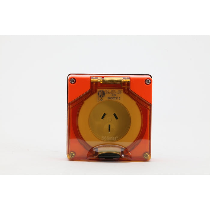 Pdl Socket outlet 3 pin 15A Orange
