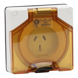 Pdl Socket outlet 3 pin 15A white