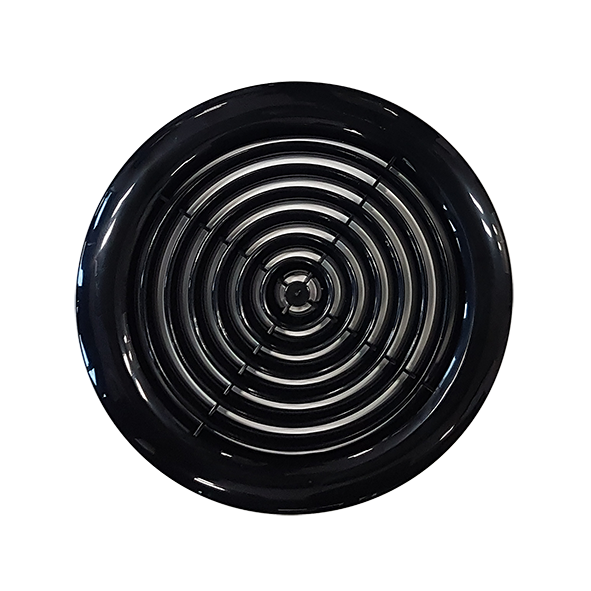 Manrose 150mm Pro Series Round Ceiling Grille Black Simx