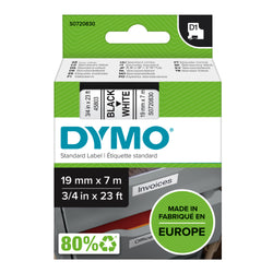 Dymo Tape 19mm Black/White