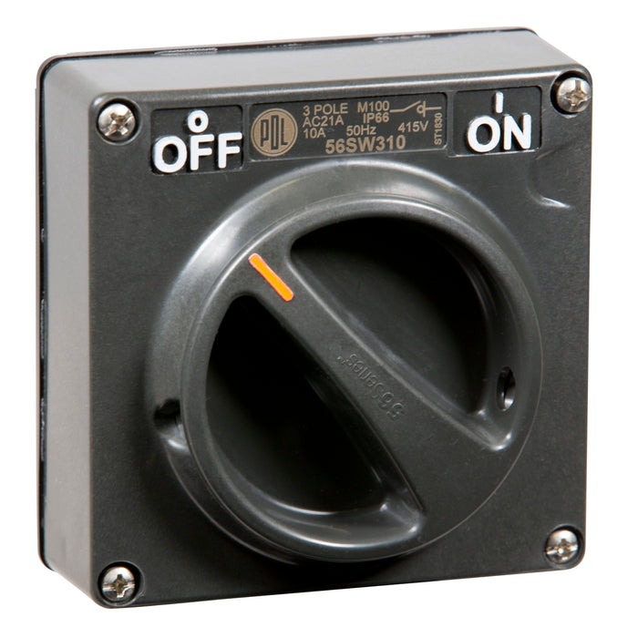 Pdl 56SW310 10A 3P CHEMICAL RESISTANT GREY (LE) PDL