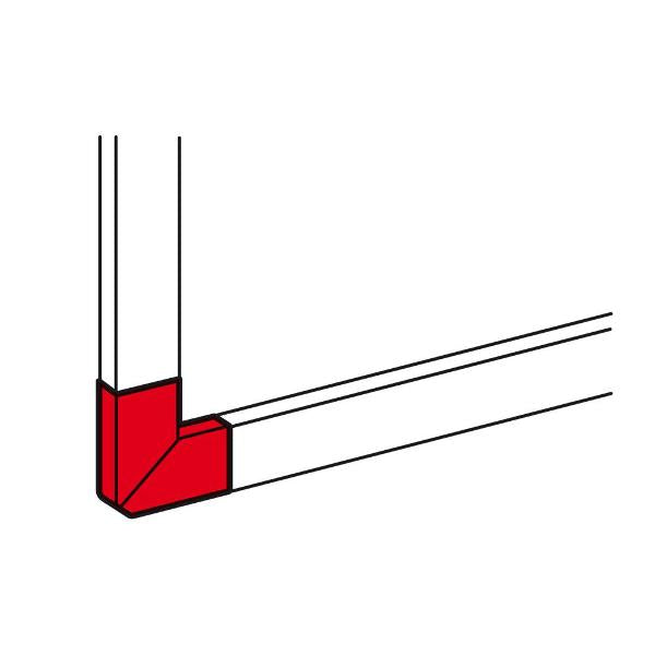 Legrand HPM DLP flat elbow 150X65 WH