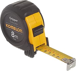 Komelon Tape Measure with Rubber Case - Metric 8m