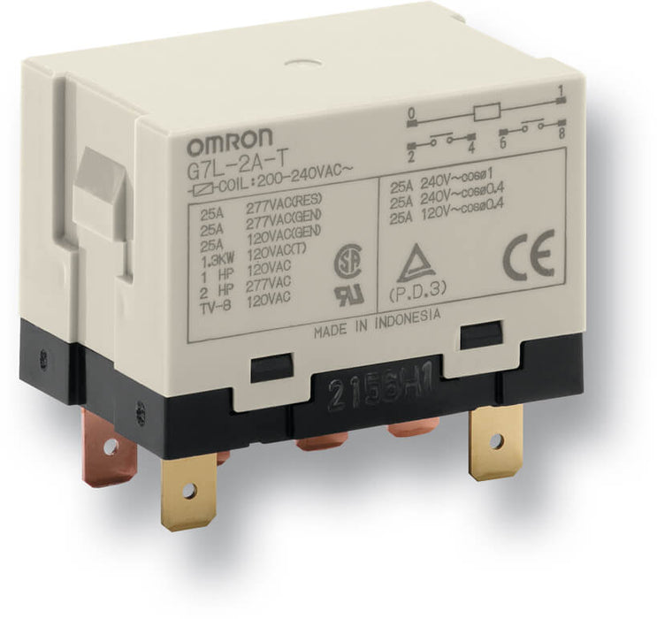 Omron Relay 240V AC 30A 1P NO G7L-1A-TUBJ AC200/240 BY OMI