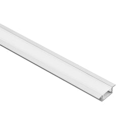 Halcyon SILVER RECESSED W25 X D8MM ALU PROFILE OPAL FROSTED