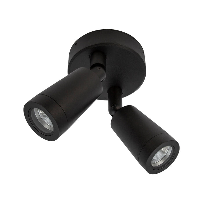 Halcyon EXT LED TWIN SPOT TILT/ROT 2X9W Pri:240V C/W DIM DRI WW-BL