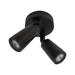 Halcyon EXT LED TWIN SPOT TILT/ROT 2X9W Pri:240V C/W DIM DRI WW-BL