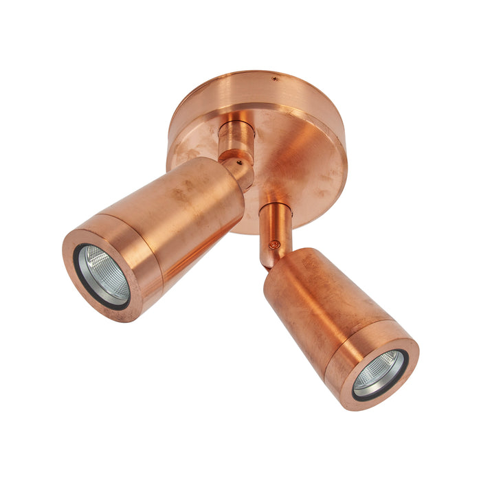Halcyon EXT LED TWIN SPOT TILT/ROT 2X9W Pri:240V C/W DIM DRI WW-CO