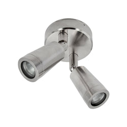 Halcyon EXT LED TWIN SPOT TILT/ROT 2X9W Pri:240V C/W DIM DRI WW-SS