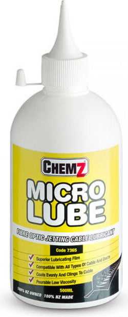 Chemz Micro Lube Bottle Fibre Optic Jetting Cable Lubricant 500ml
