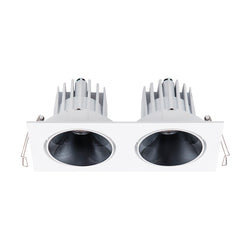 Halcyon LED REC TWIN TILT/ROT MED C/W DIM DRI 2X14W 350mA CC WW97-WB