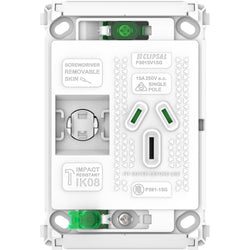 Iconic Grid Socket Sw Vert Single 15A 250V