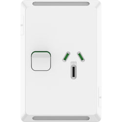 Iconic Socket Sw Vert Single 15A 250V XW