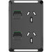 Iconic Skin Socket Sw Vert Twin 10A 250V BK