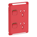 Iconic Skin Socket Sw Vert Twin 10A 250V RD