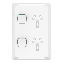 Iconic Skin Socket Sw Vert Twin 10A 250V XW
