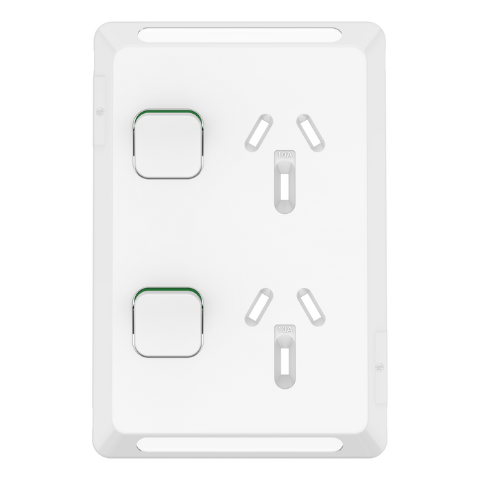 Iconic Skin Socket Sw Vert Twin 10A 250V XW