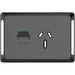 Iconic Skin Socket Sw Horiz Single 15A 250V BK
