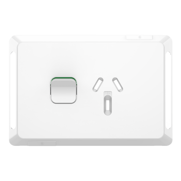 Iconic Skin Socket Sw Horiz Single 10A 250V XW